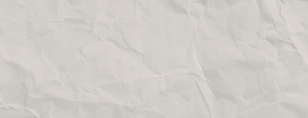 Crumpled paper background with a white background. The texture is wrinkled, adding a rustic feel. White color dominates the background. Paper texture background vector. Beige background.