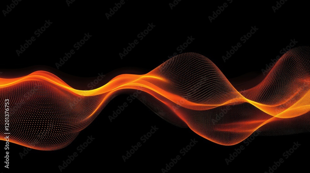 Poster vibrant, wavy lines forming an abstract background pattern with a gradient effect, representing moti
