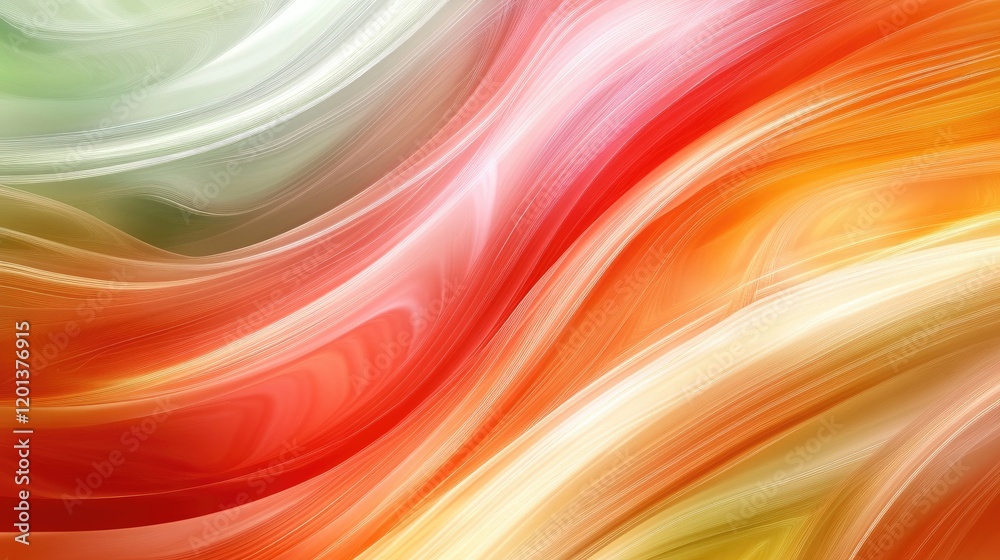 Poster vibrant, wavy lines forming an abstract background pattern with a gradient effect, representing moti