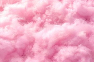 Fototapeta premium Colorful pink fluffy cotton candy background, soft color sweet candyfloss, lovely valentine concept, abstract blurred dessert texture