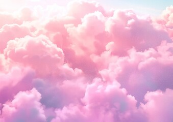Colorful pink fluffy cotton candy background, soft color sweet candyfloss, lovely valentine concept, abstract blurred dessert texture
