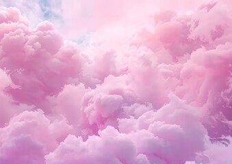 Fototapeta premium Colorful pink fluffy cotton candy background, soft color sweet candyfloss, lovely valentine concept, abstract blurred dessert texture