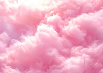 Fototapeta premium Colorful pink fluffy cotton candy background, soft color sweet candyfloss, lovely valentine concept, abstract blurred dessert texture