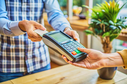  Finance terminal ATM accepts payment in human hand 