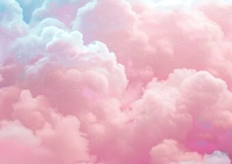 Colorful pink fluffy cotton candy background, soft color sweet candyfloss, lovely valentine concept, abstract blurred dessert texture