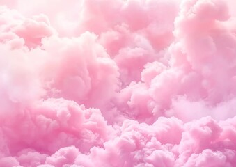 Fototapeta premium Colorful pink fluffy cotton candy background, soft color sweet candyfloss, lovely valentine concept, abstract blurred dessert texture