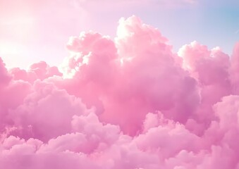 Colorful pink fluffy cotton candy background, soft color sweet candyfloss, lovely valentine concept, abstract blurred dessert texture