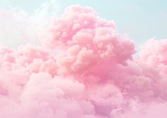 Colorful pink fluffy cotton candy background, soft color sweet candyfloss, lovely valentine concept, abstract blurred dessert texture