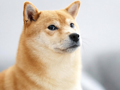 doge dog sitting isolated on white background - Powered by Adobe