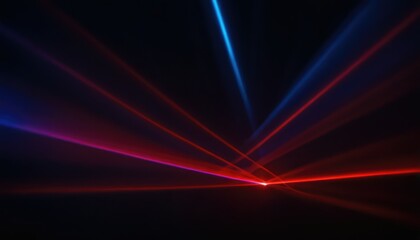 Fototapeta premium Bright spotlight shining on black background 2