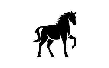 horse logo vector illustration, stallion logo template