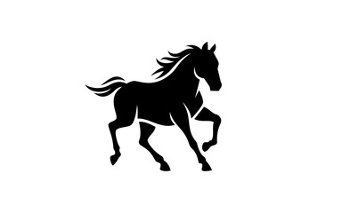 horse logo vector illustration, stallion logo template