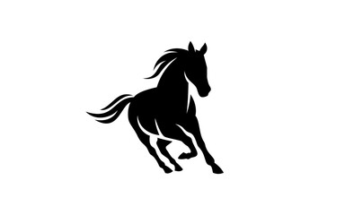 horse logo vector illustration, stallion logo template