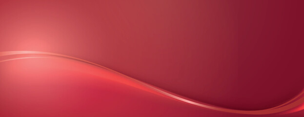 A red background with a smooth, flowing wave design. The background is vibrant red with a glossy texture, creating a dynamic red effect. Gradient wave background vector. Red background.
