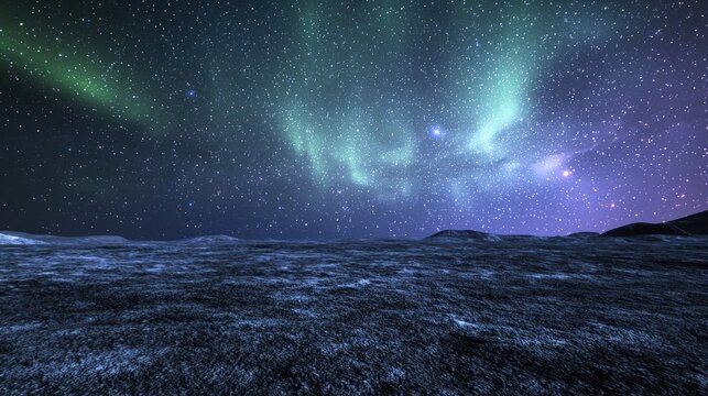 Alien Aurora: A Celestial Night on a Distant Planet