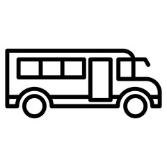 school bus single icon