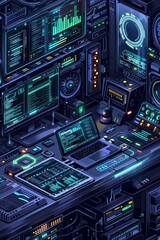 Fototapeta premium AI think tank: creativity and analytics in a tech environment
