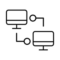 Data exchange icon vector. Data transfer illustration sign. Server symbol or logo.