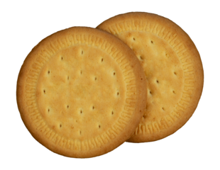 two butter cookies for design element