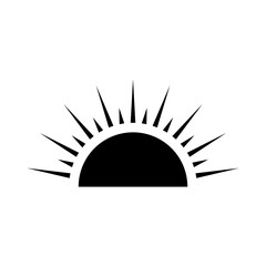 Sunset icon vector. Sunrise illustration sign. Sun symbol or logo.