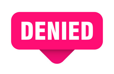 denied sticker. denied sign on transparent background