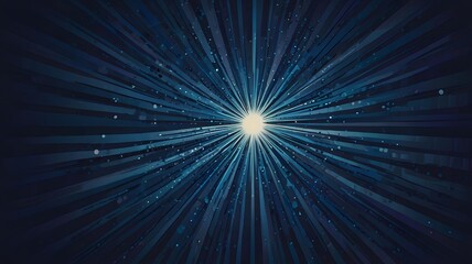 Fototapeta premium Cosmic Blue Light Burst, Abstract Background Art V8