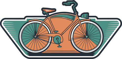 Fototapeta premium Silhouette Vector of a Bicycle Rider in Motion