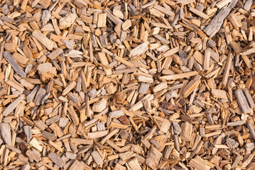Wood chips close-up. Suitable for background or fill