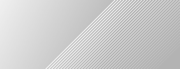 A gray background with diagonal stripes. The background is sleek and modern, featuring a smooth gray texture with a subtle pattern. Modern diagonal striped border background. Gray background vector.