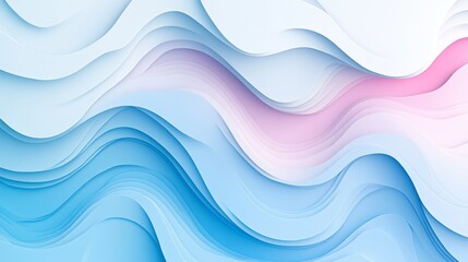 Abstract Pastel Paper Waves Background, Design Elements For Spa, Recreation, Luxury Accommodation.