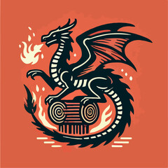 chinese dragon with a tattoo