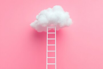 Reach for the Clouds: Climb the Ladder to Success, Achieving Dreams with Perseverance and Determination.