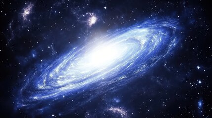 Obraz premium Majestic Spiral Galaxy in a Vast Dark Universe