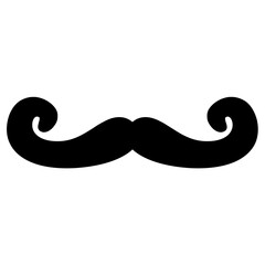 Mustache silhouette icon