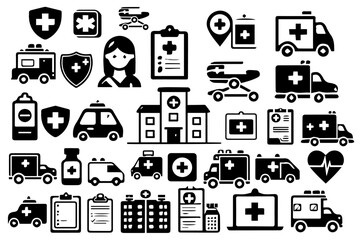 Medical, Hospital, and Emergency Care Icons