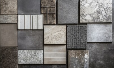 A Collection of Square and Rectangular Tiles with Different Textures