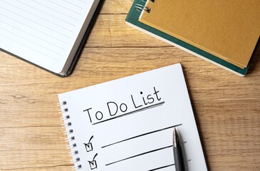 A notebook with the words 