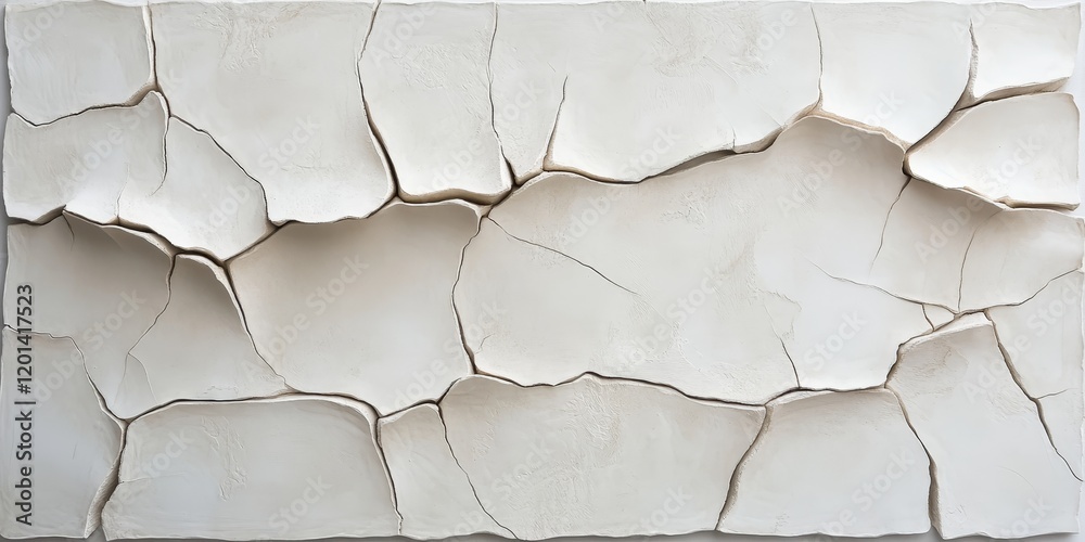 Leinwandbilder cracks in the creamy white wall create an intricate design of long lines, showcasing the unique text