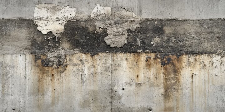 Glue stains persist on the concrete wall, showcasing the remnants of adhesive use. These glue stains on the concrete wall tell a story of past projects and repairs in the environment.