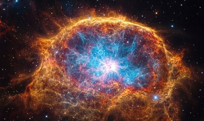 A massive star undergoes a supernova explosion, astronomical phenomenon, supernovae explosion, energetic release
