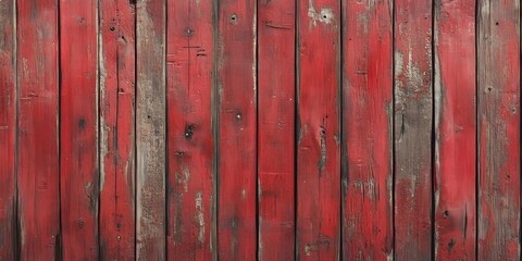 Rich red wood texture showcases a solid, hard surface with old, pale, and scratched panels, perfect for emphasizing a rustic and timeless aesthetic in design projects and backgrounds.