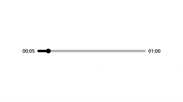  Audio music player timeline bar moving with track animation on transparent background, One minute music player animation multimedia concept,
 Media player template, Music player timeline bar video