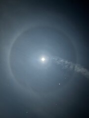 Moon halo, moon, beauty, clear skies, photography