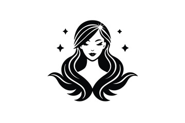Elegant Abstract Logo Vector Template for Women's Salons