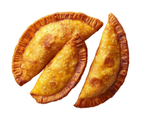 Crispy fried empanadas on food culinary high fidelity gourmet delight isolated on transparent background png