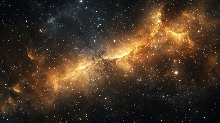 Deep space star field with a black hole 