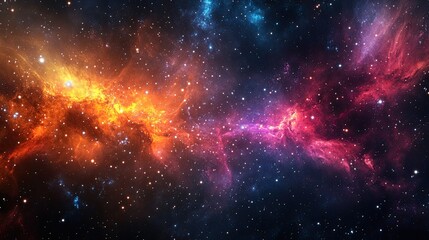 Deep space star field with a black hole 
