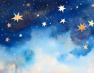 Fototapeta premium starry night sky, winter, moon, space, pattern, blue, design, flag, holiday, 