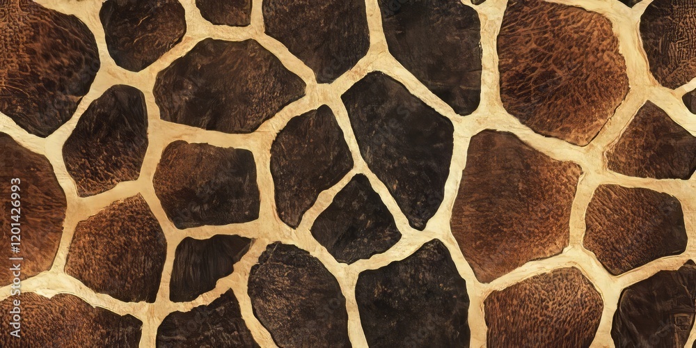 Aufkleber Seamless giraffe skin texture perfect for creating unique backgrounds. This seamless giraffe skin design offers versatility for various creative projects and applications.