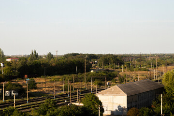 Fototapeta premium Railway station from a height